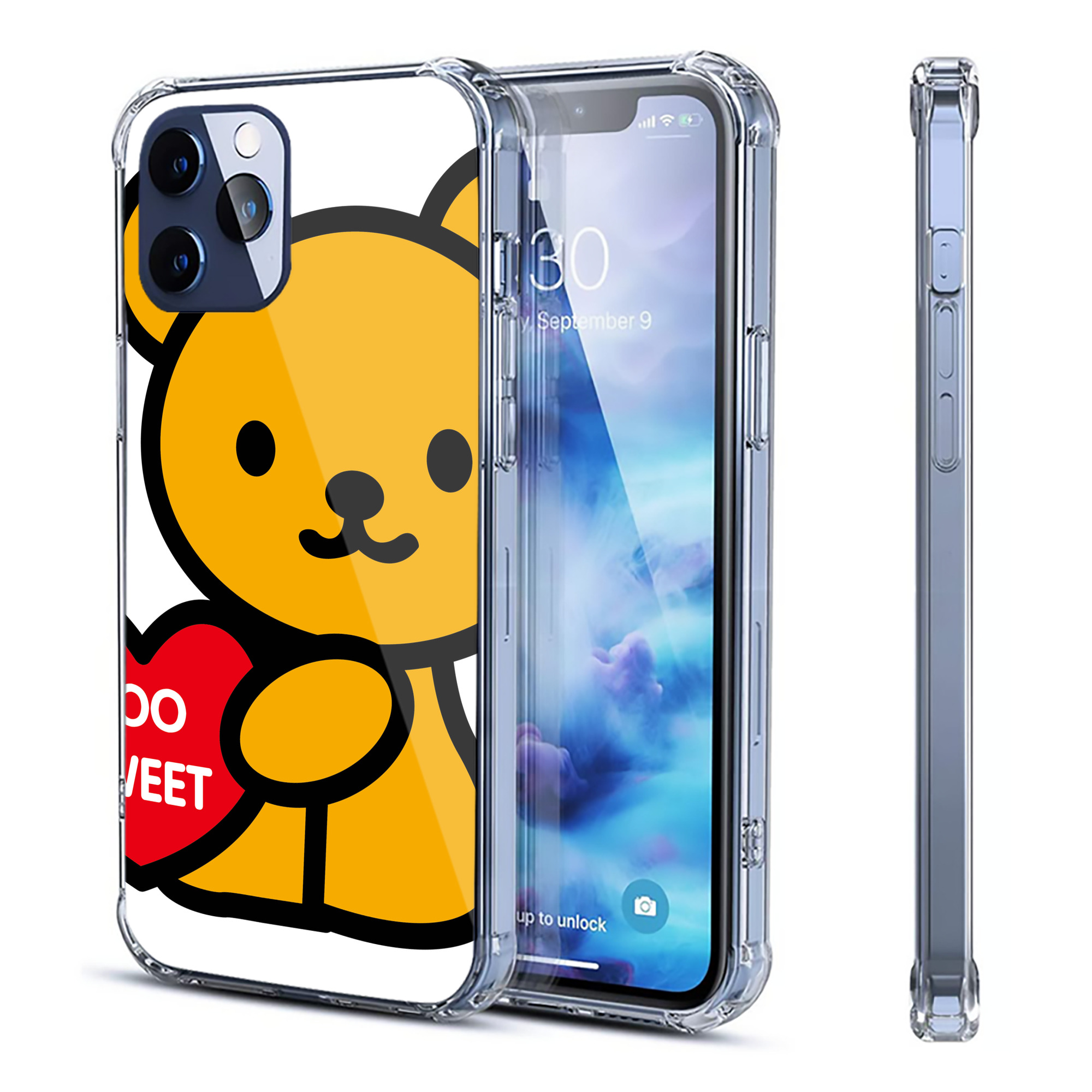 （画像用） Hello Kitty ハローキティ 【iPhone 12シリーズ対応】透明スマホケース（クリアソフトケース）